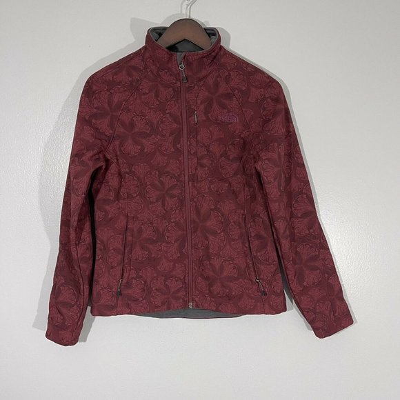 The North Face Jackets & Blazers - THE NORTH FACE Womens TNF Apex Floral Soft Shell Jacket Size M Maroon Fleece